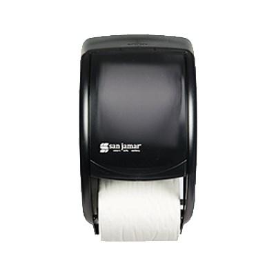 San Jamar R3500TBK Classic Duett Bath Tissue Dispenser, Translucent Black Pearl