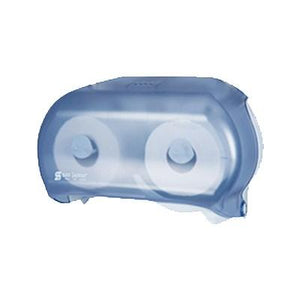 San Jamar R3600TBL Versatwin Classic Bath Tissue Dispenser, Translucent Arctic Blue