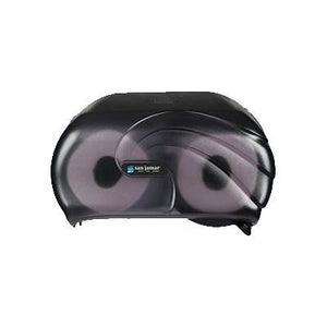 San Jamar R3690TBK Versatwin Oceans Bath Tissue Dispenser, Translucent Black Pearl