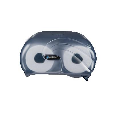 San Jamar R3690TBL Versatwin Oceans Bath Tissue Dispenser, Translucent Arctic Blue