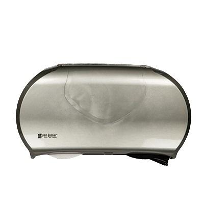 San Jamar R4070SS Summit Twin Bath Tissue Dispenser, Stainless Steel-Look