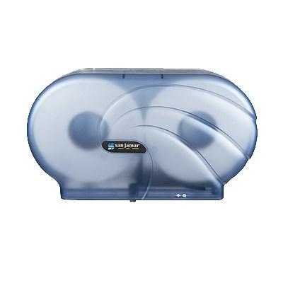San Jamar R4090TBL Oceans Bath Tissue Dispenser, Translucent Arctic Blue