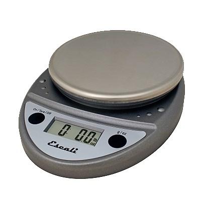San Jamar SCDGP11M Escali 11 Lb Round Digital Scale With Removable Platform, Metallic, NSF