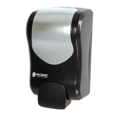 San Jamar SF970BKSS Summit Rely Soap Dispenser, Black/Stainless Look