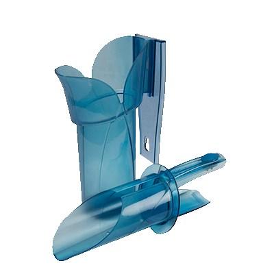 San Jamar SI7800 Saf-T-Scoop Guardian System, Adjustable To 8, 16, Or 24 Oz., Polycarbonate, Blue, NSF
