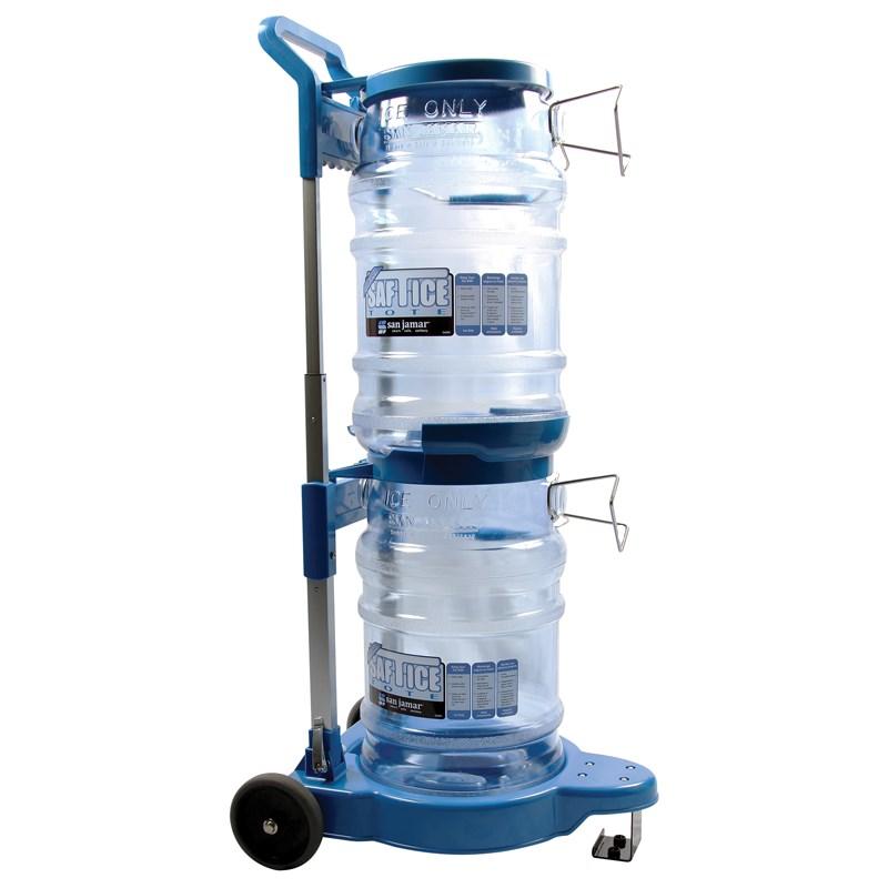 San Jamar SICART61 Saf-T-Ice Cart, (2) 5 Gallons Of Ice Capacity (2-Totes SI6100), NSF