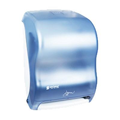 San Jamar T1400TBL Smart System Classic Towel Dispenser With IQ Sensor, Translucent Arctic Blue