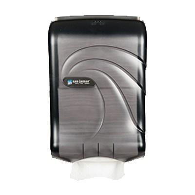 San Jamar T1790TBK Oceans Ultrafold Paper Towel Dispenser, Translucent Black Pearl