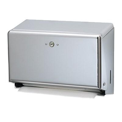 San Jamar T1950XC Classic Mini Paper Towel Dispenser, Wall Mount, Matte Chrome Finish