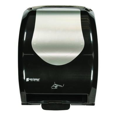San Jamar T8370BKSS Summit Hybrid Classic Towel Dispenser With IQ Sensor, Black/Stainless Look