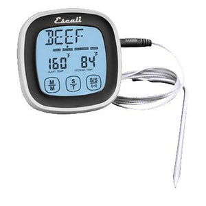 San Jamar THDGTMTS Escali 7.25" Digital Probe Thermometer & Timer With -4° To 482°F Temperature Range, Black