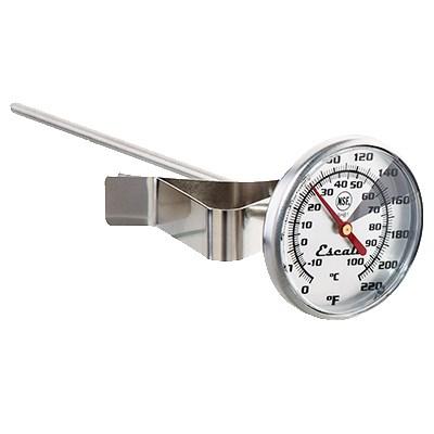 San Jamar THDLBEV Escali Instant Read Beverage Thermometer, 1-3/4" Dial Diameter, 6" Probe, NSF