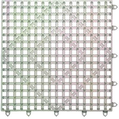 San Jamar VM5280CL-12 Versa-Mat Bar Mat Tile/Shelf Liner, 12" X 12", Interlocking, Rubber, Clear, NSF