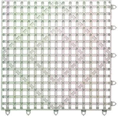 San Jamar VM5280CL Versa-Mat Bar Mat Tile/Shelf Liner, 12" X 12", Interlocking, Rubber, Clear, NSF