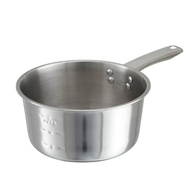 Winco SAP-1.5 1.5 Qt. Mirror Finish Stainless Steel Sauce Pan