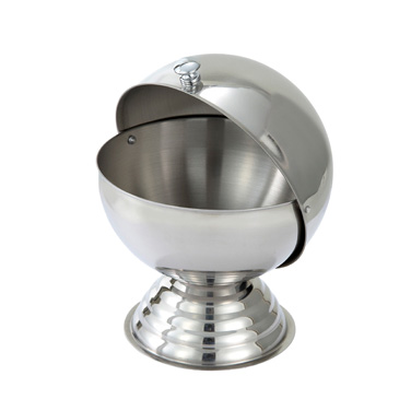 Winco SBR-30 Sugar Bowl, 20 oz., round, roll top lid, stainless steel