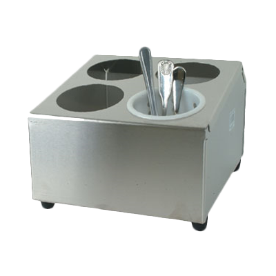 Thunder Group SLFC004 4-Hole S/S Flatware Cylinder Holder