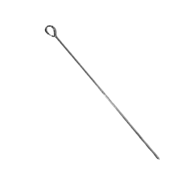 Thunder Group SLOK012 Skewer 12"L  Oval Looped Handle, Pointed End, Stainless Steel
