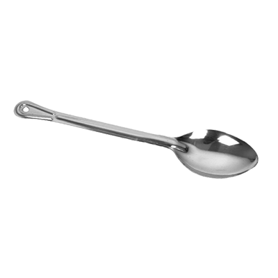 Thunder Group SLSBA311 15" Stainless Steel Solid Flat Handle Basting Spoon