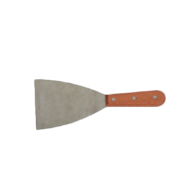 Thunder Group SLTWBS004 Pan Scraper, 4" blade, wood handle, stainless steel