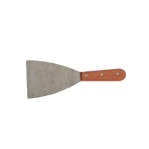 Thunder Group SLTWBS004 Pan Scraper, 4" blade, wood handle, stainless steel