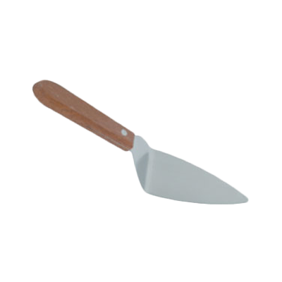 Thunder Group SLTWPS002 Pie Server, 6", flexible, 3" x 4-1/2" blade, wood handle, stainless steel