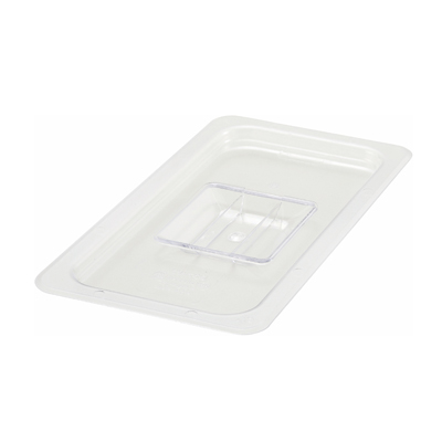 Winco SP7300S Poly-Ware™ Food Pan Cover, 1/3 size, solid, with handle, polycarbonate, NSF