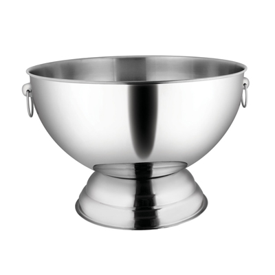 Winco SPB-35 3-1/2 Gallon Punch Bowl with Decorative Handle Rings