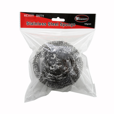 Winco SPG-105 Scouring Sponge, 105g, large, stainless steel