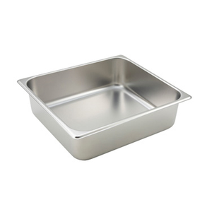 Winco SPTT4 Steam Table Pan, 2/3 size, 14" x 12-7/8" x 4" deep, 25 ga. standard weight, 18/8 stainless steel, NSF