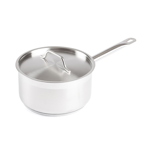 Winco SSSP-3 3.5 Qt Stainless Steel Saucepan w/ Hollow Metal Handle