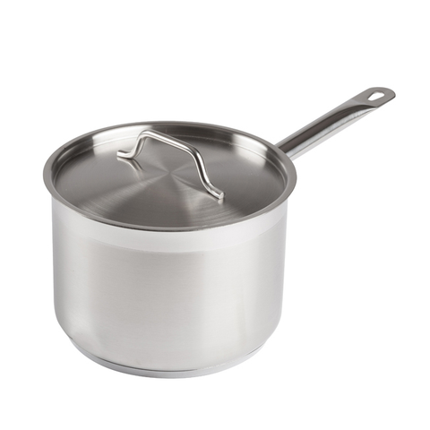 Winco SSSP-4 4.5 Qt Stainless Steel Saucepan w/ Hollow Metal Handle