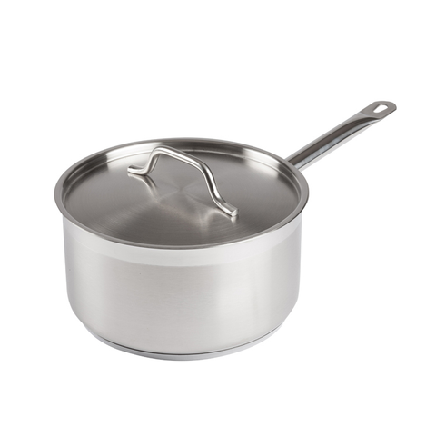 Winco SSSP-6 6 Qt Stainless Steel Saucepan w/ Hollow Metal Handle