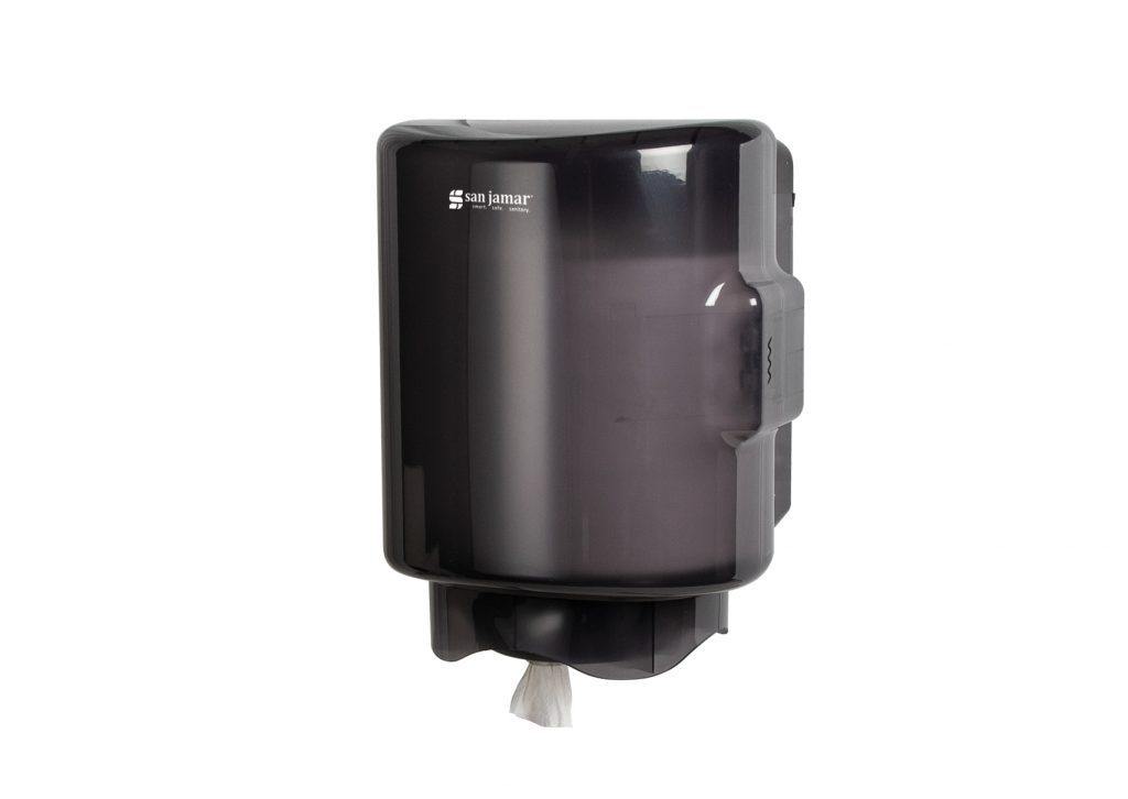 San Jamar T420TBK Towel Dispenser, Wall Mount, Center Pull, Black