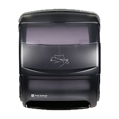 San Jamar T850TBK Integra Roll Towel Dispenser, translucent black pearl