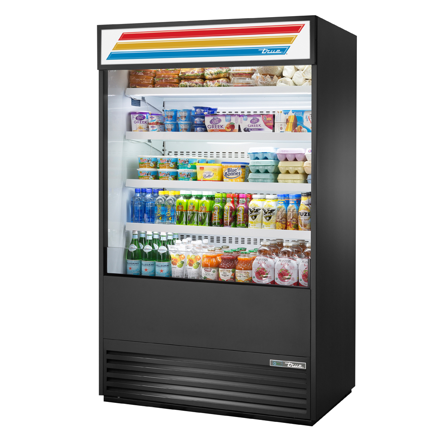 Vertical Air Curtain Merchandiser, Black Exterior