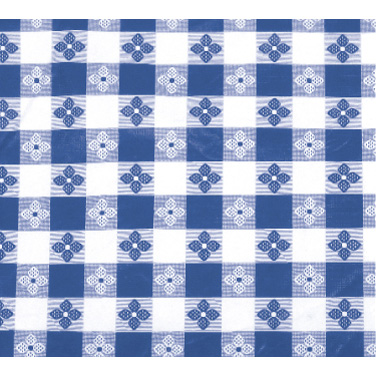 Winco TBCS-52B Table Cloth, 52" x 52", square, pvc material with cotton lining, blue checkerboard