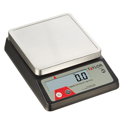 Taylor TE32FT Portion Control Scale, digital, compact, 2 lb x .01 oz. / 1 kg x 0.5 g dry capacity