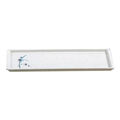 Thunder Group 0900BB Blue Bamboo 13-1/2" x 4-1/2" Melamine Sandwich Tray