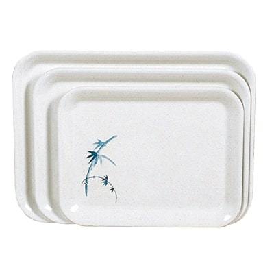 Thunder Group 0902BB Blue Bamboo 15-1/4" x 11-1/2" Melamine Medium Tray