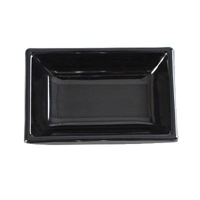 Thunder Group 19001BK Classic Black 2 oz. Rectangular Melamine Sauce Dish