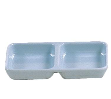 Thunder Group 1902 Blue Jade 4 Oz. Twin Sauce Dish