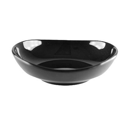 Thunder Group 19035BK Classic Black 2 oz. Round Melamine Saucer