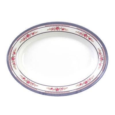 Thunder Group 2009AR Rose 7 Oz. Melamine Oval Platter