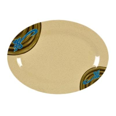 Thunder Group 2012J Wei 12" x 8-5/8" Melamine Oval Platter