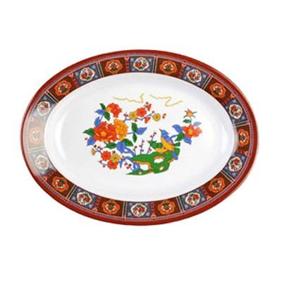 Thunder Group 2109TP Peacock 7 Oz, 9" x 6-3/4" Melamine Oval Platter