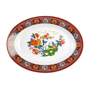 Thunder Group 2112TP Peacock 16 Oz. Melamine Oval Platter