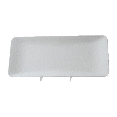 Thunder Group 24110WT Classic White 11-1/4" x 5" Rectangular Melamine Plate