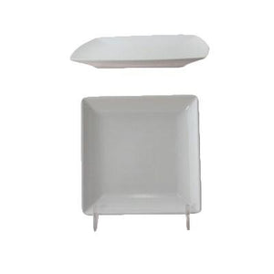 Thunder Group 29004WT Classic White 4-1/2" x 4-1/2" Square Melamine Plate