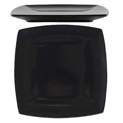 Thunder Group 29006BK Classic Black 6" x 6" Square Melamine Plate